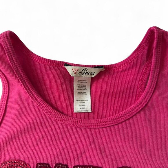 Vintage Guess Hot Pink Sequin Tank Top - Picture 6 of 7